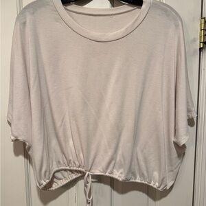 Elegant Cream Women's Short Sleeve Top